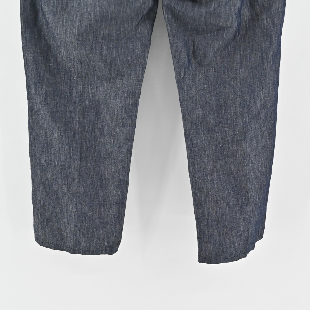 Canali Womens Trousers Size 54 Dark‎ Chambray Classic Tapered Pants Made Italy - Picture 11 of 11